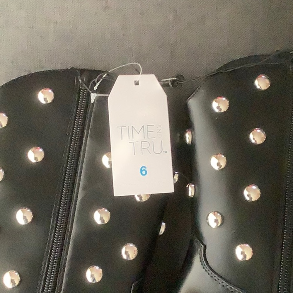 Black Studded Ankle Boots - Picture 4 of 4